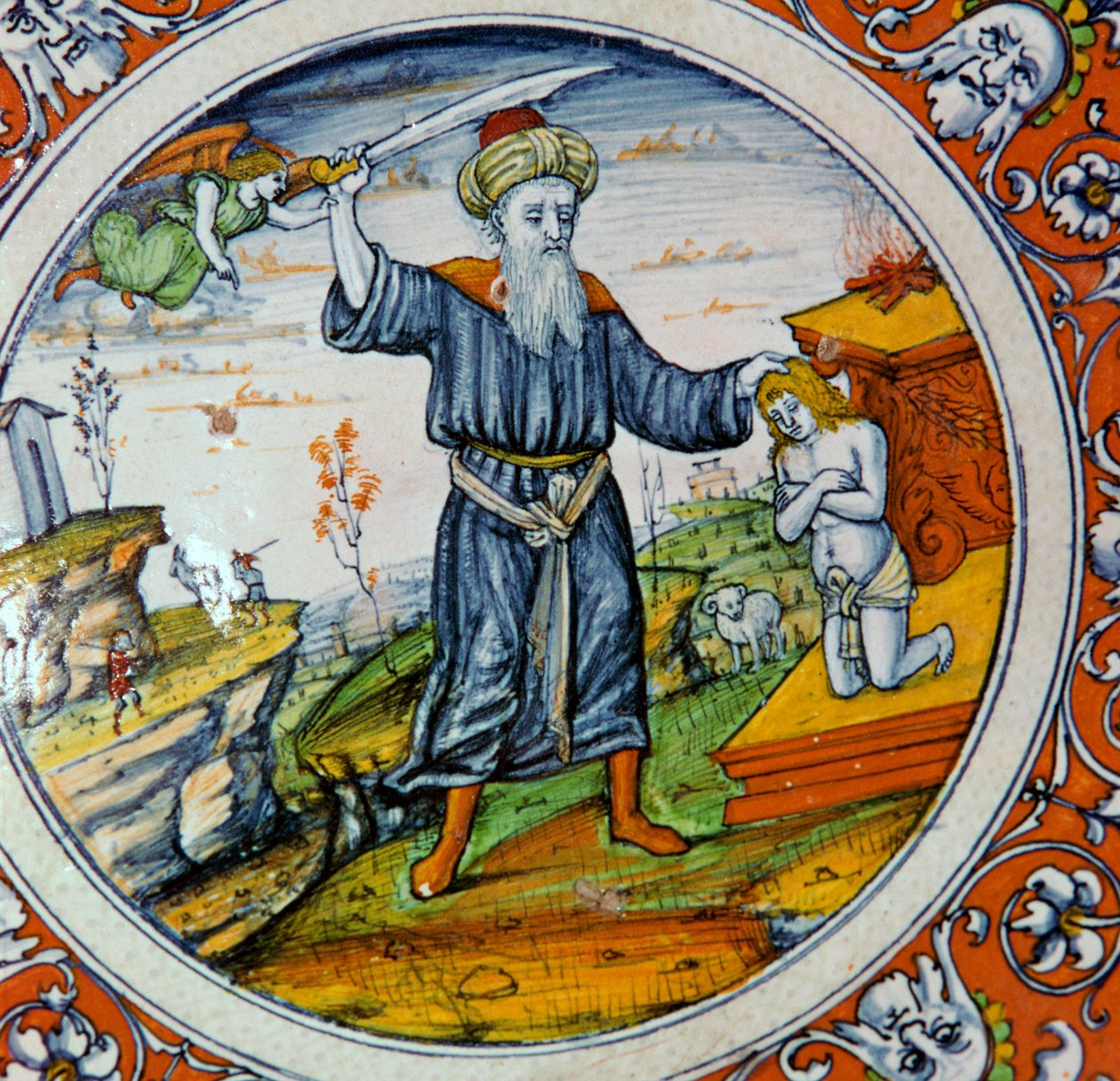 Dish Showing the Sacrifice of Isaac, 16th century by Nessus Painter