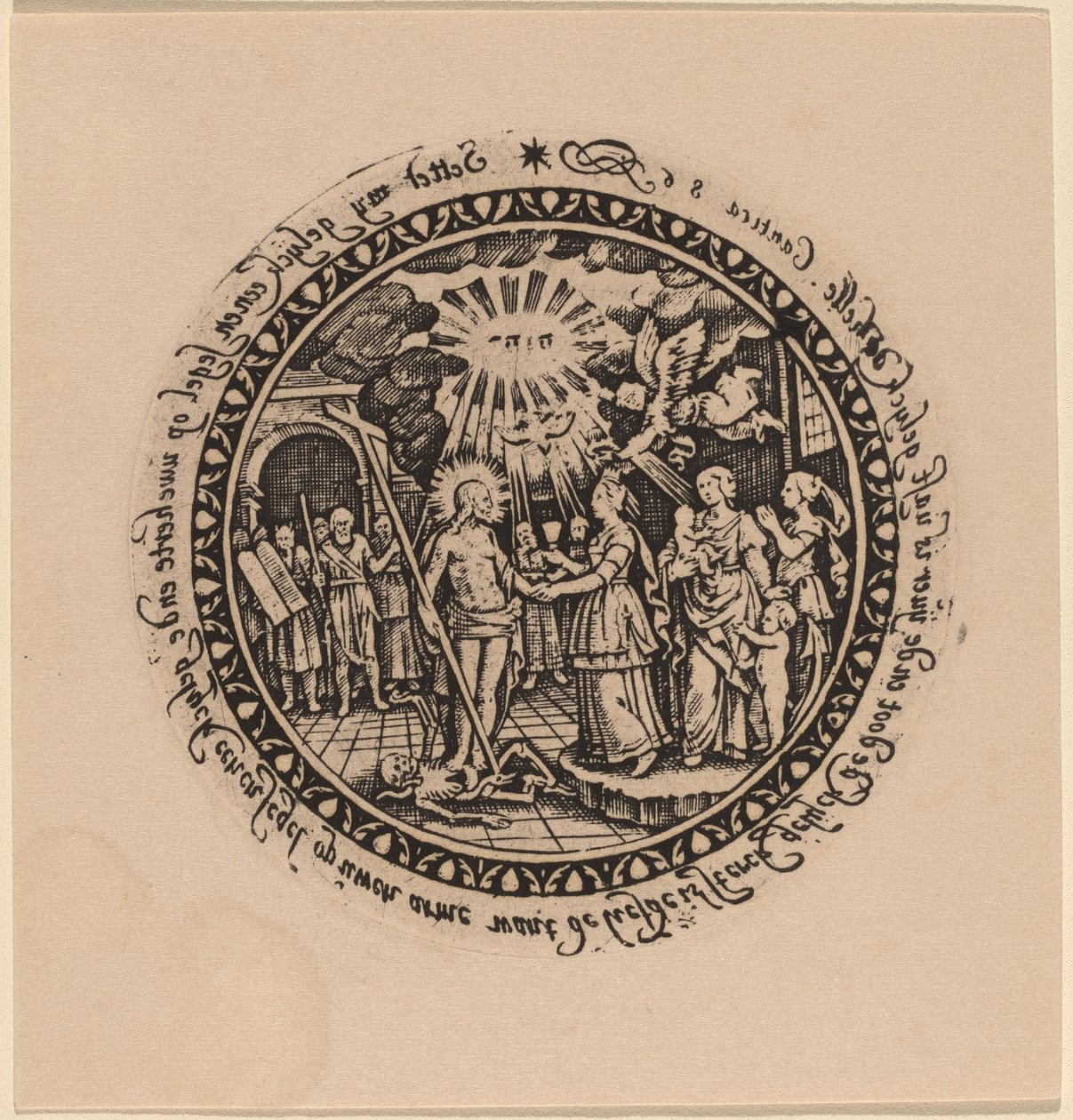 Triumphant Christ with Prophets and Saints by Netherlandish 16th Century