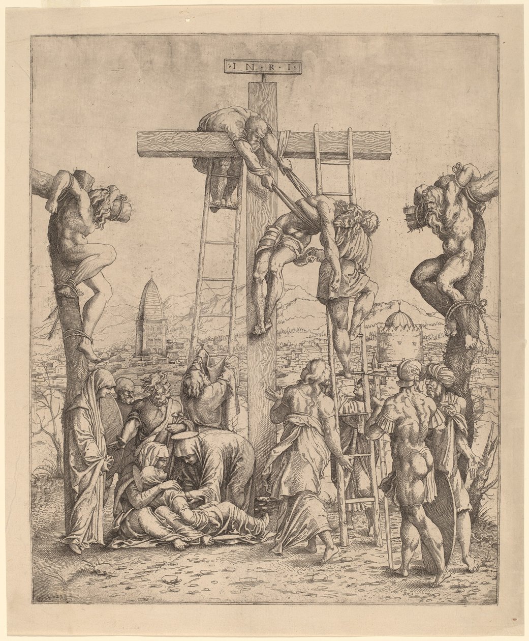 The Descent from the Cross by Netherlandish 16th Century after Andrea Mantegna