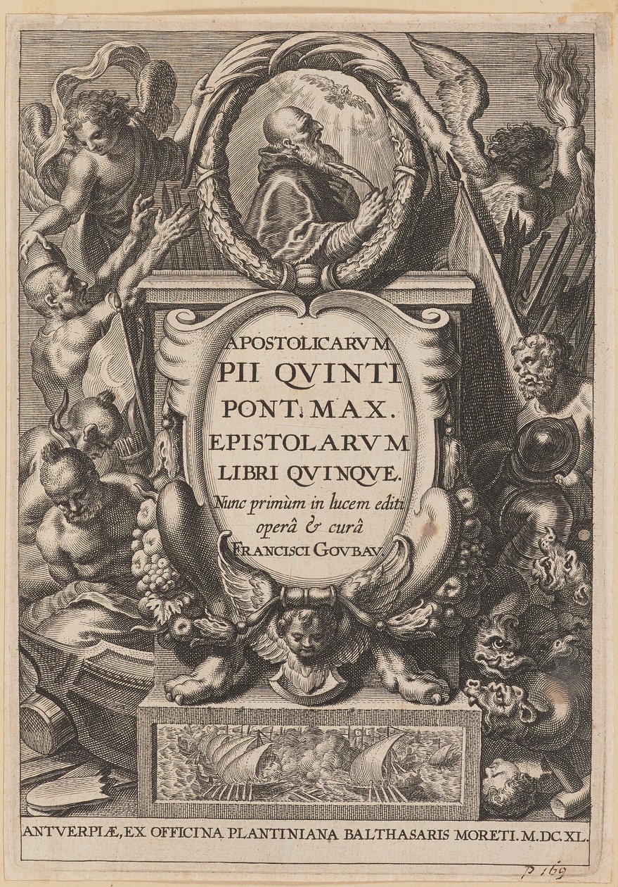 Title Page for Apostolicarvm PII Qvinti Pont. Max... by Netherlandish 17th Century after Sir Peter Paul Rubens
