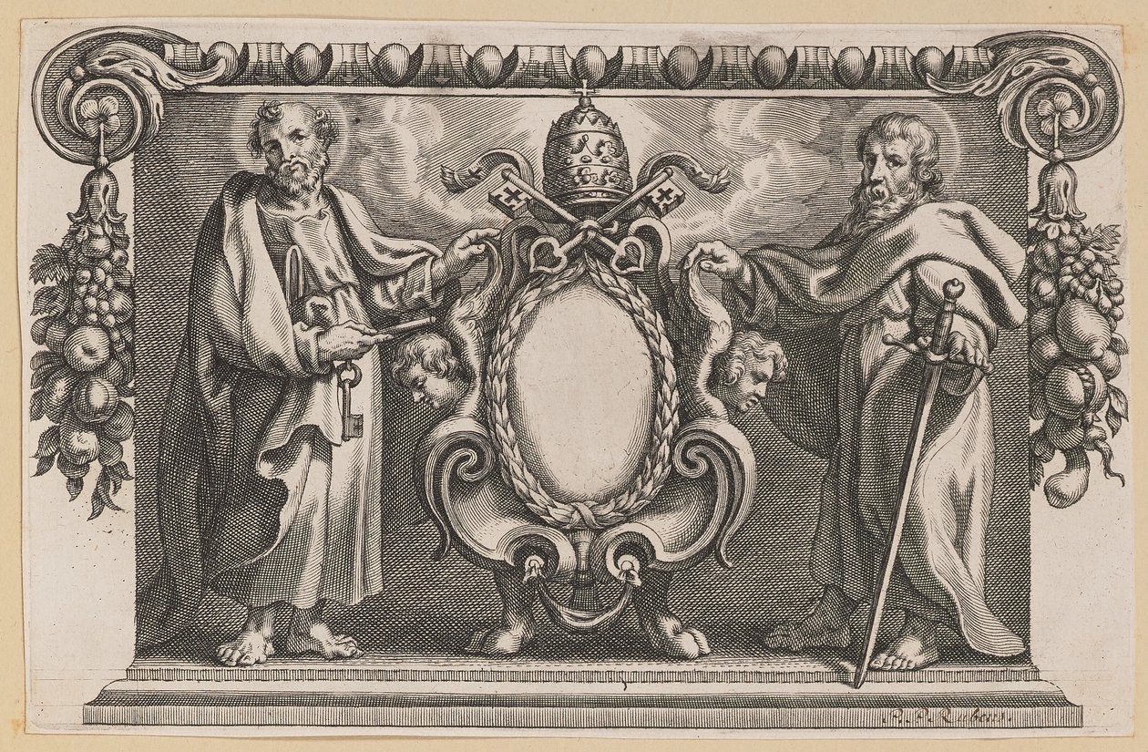 Vignette for a Book Dedicated to Pope Urban VII by Netherlandish 17th Century after Sir Peter Paul Rubens