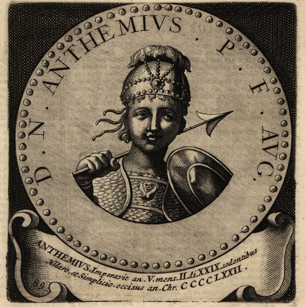 Portrait of Roman Emperor Anthemius by Netherlandish School