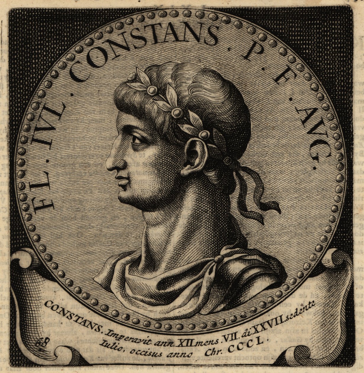 Portrait of Roman Emperor Constans I by Netherlandish School