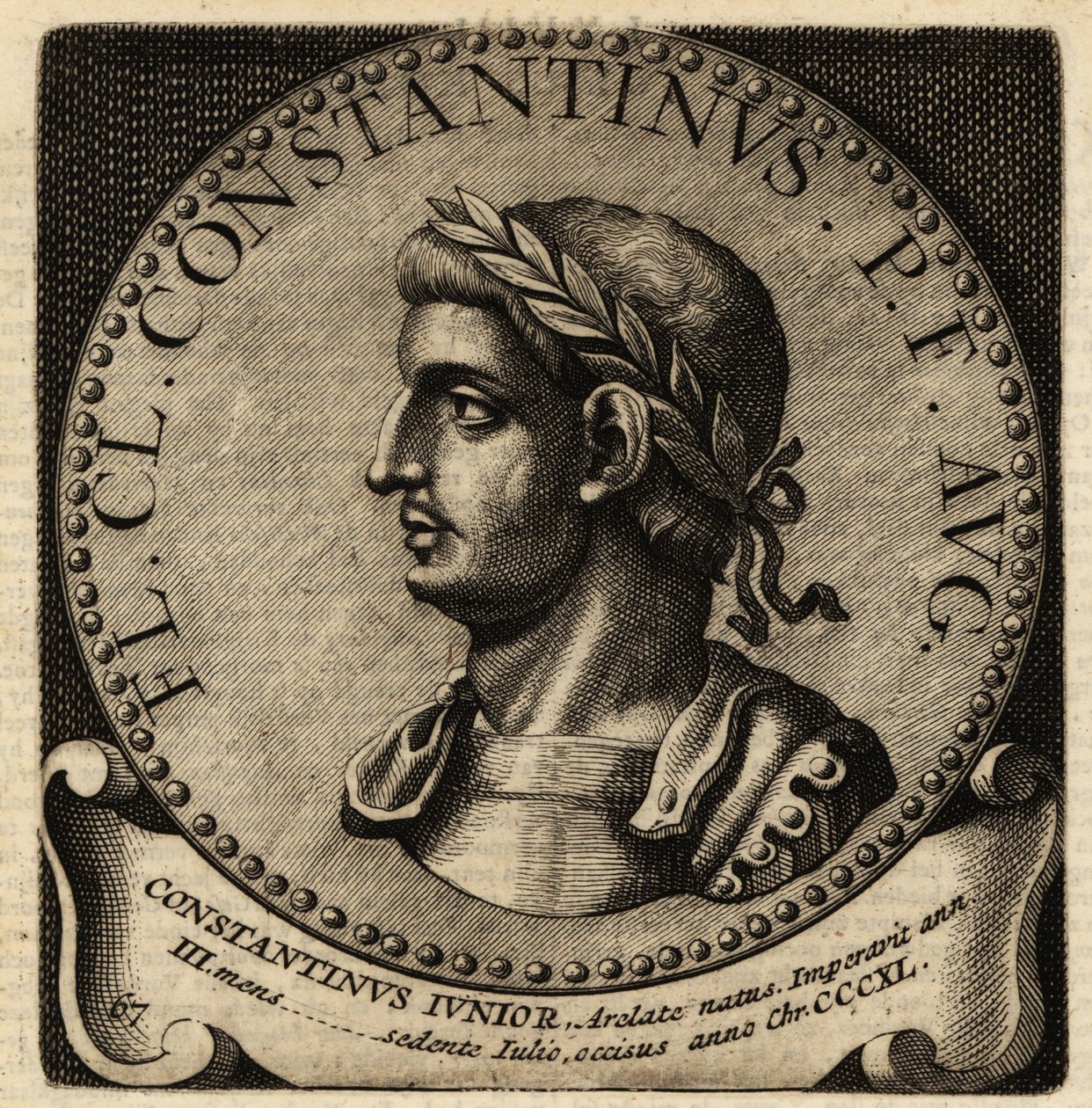 Portrait of Roman Emperor Constantine II by Netherlandish School