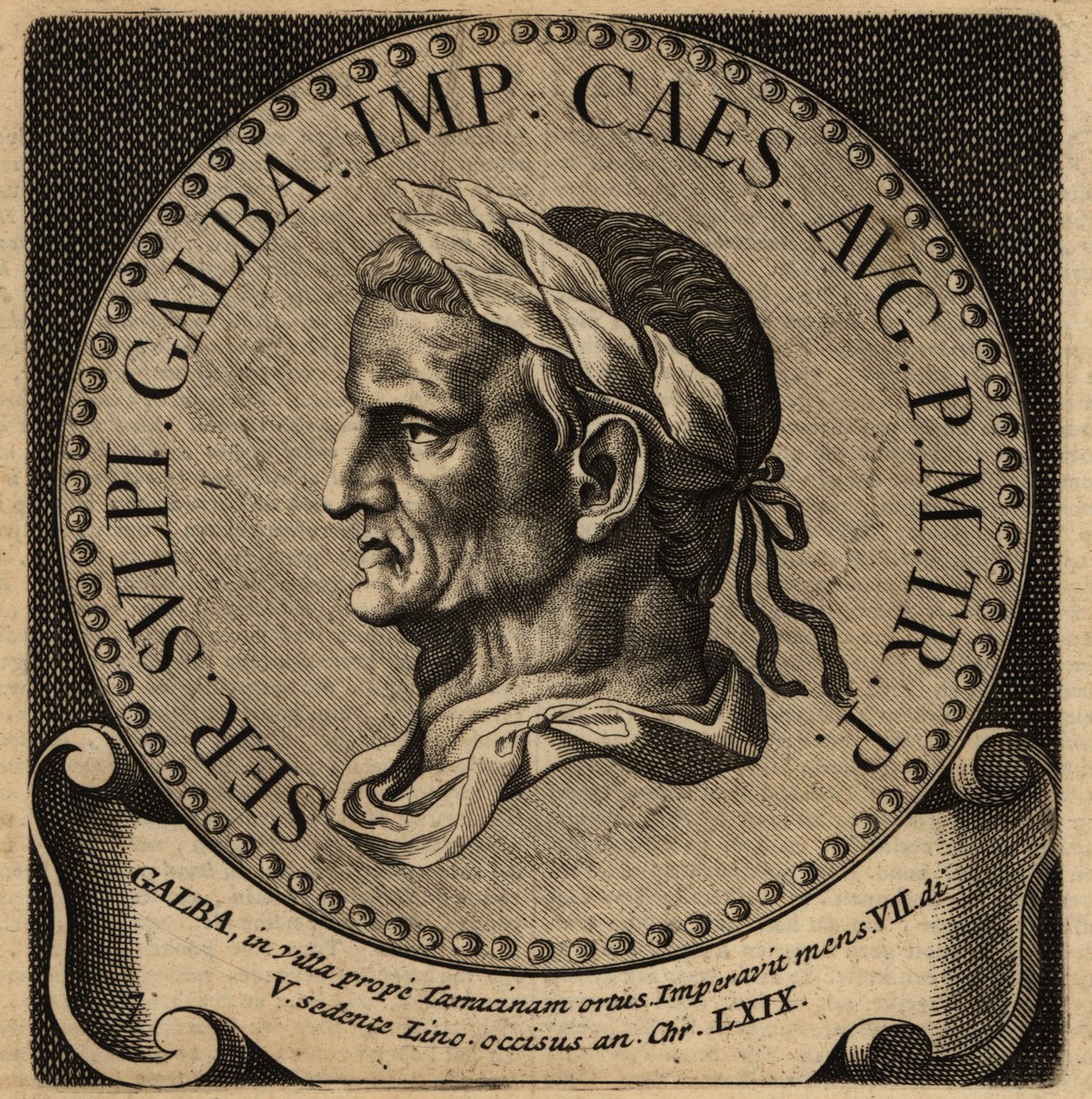 Portrait of Roman Emperor Galba by Netherlandish School