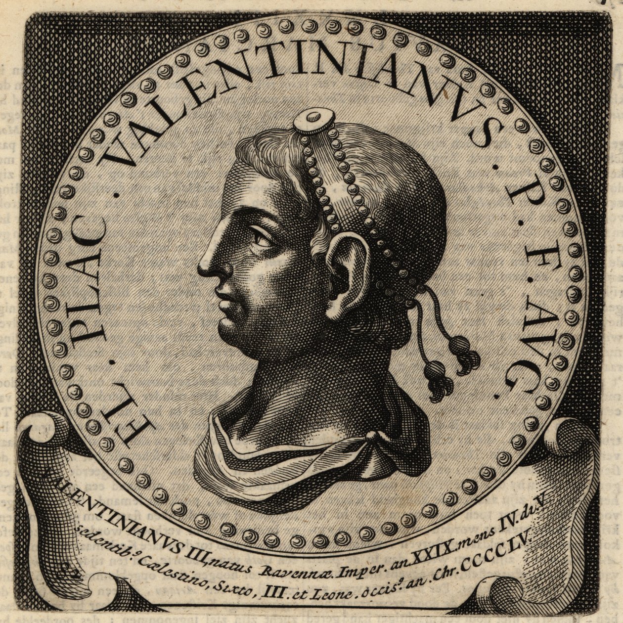Portrait of Roman Emperor Valentinian III by Netherlandish School