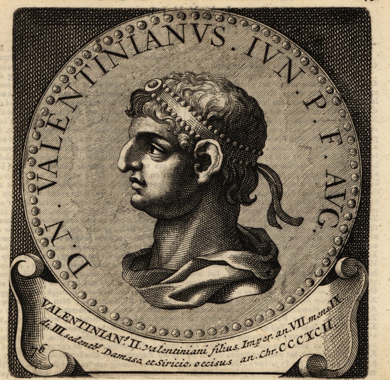 Portrait of Roman Emperor Valentinian II by Netherlandish School