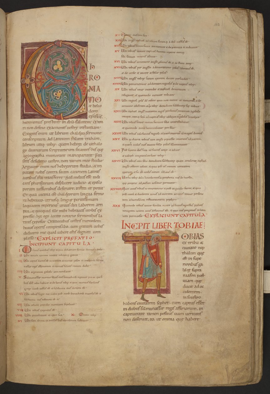 The Stavelot Bible, Add MS 28107, f.102r by Netherlandish School