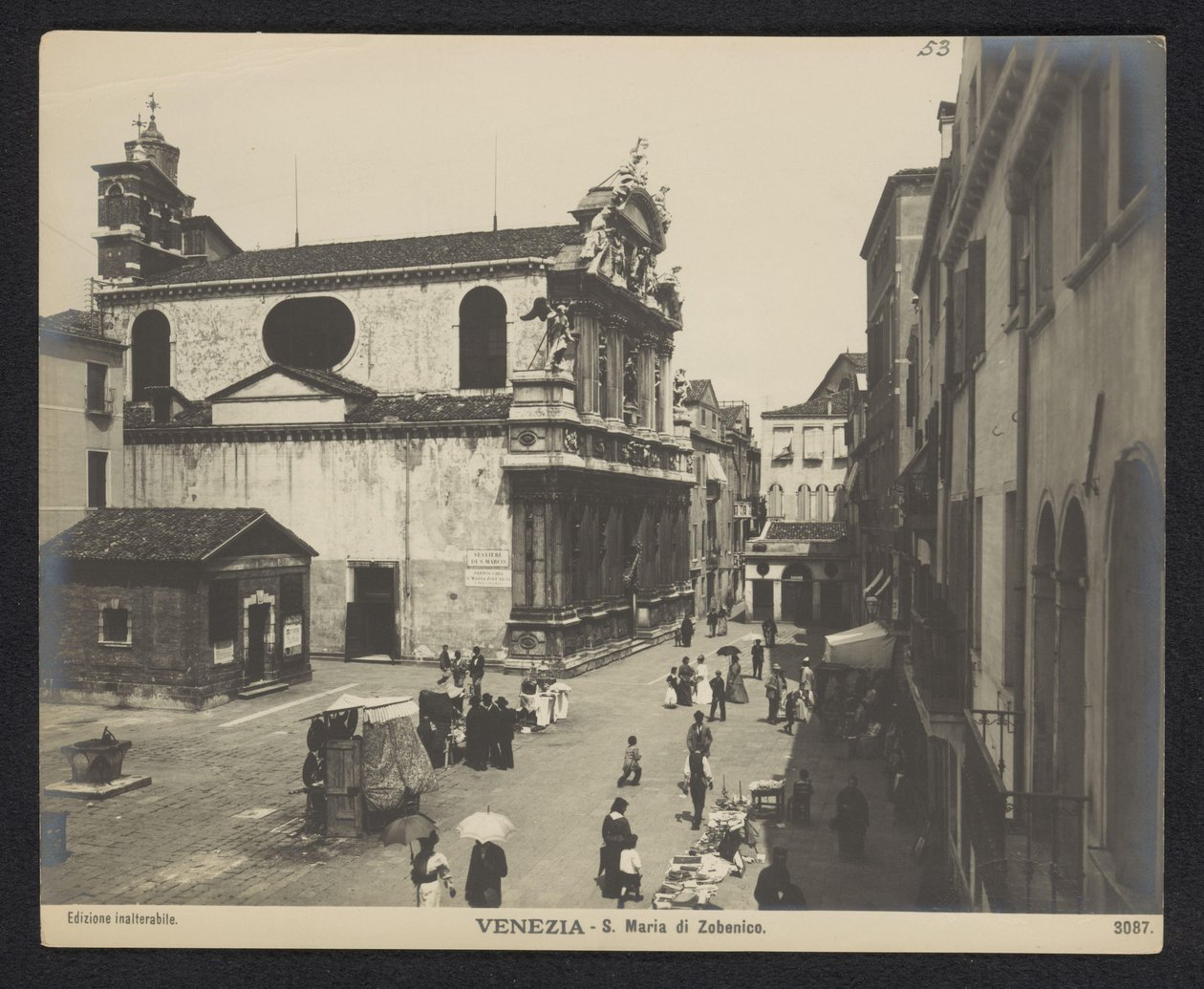 Exterior of Santa Maria Zobenigo in Venice by Neue Photographische Gesellschaft