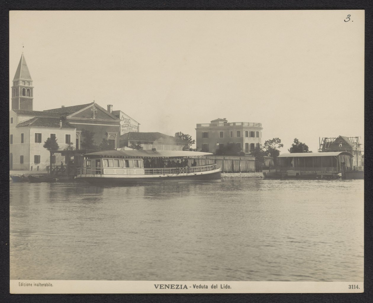 View of the Harbor of the Lido by Neue Photographische Gesellschaft