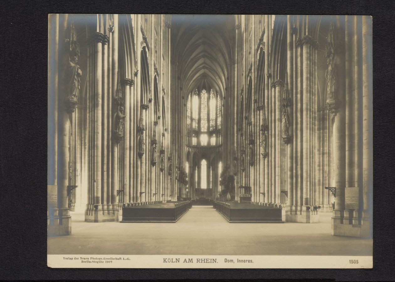 Interior of Cologne Cathedral by Neue Photographische Gesellschaft