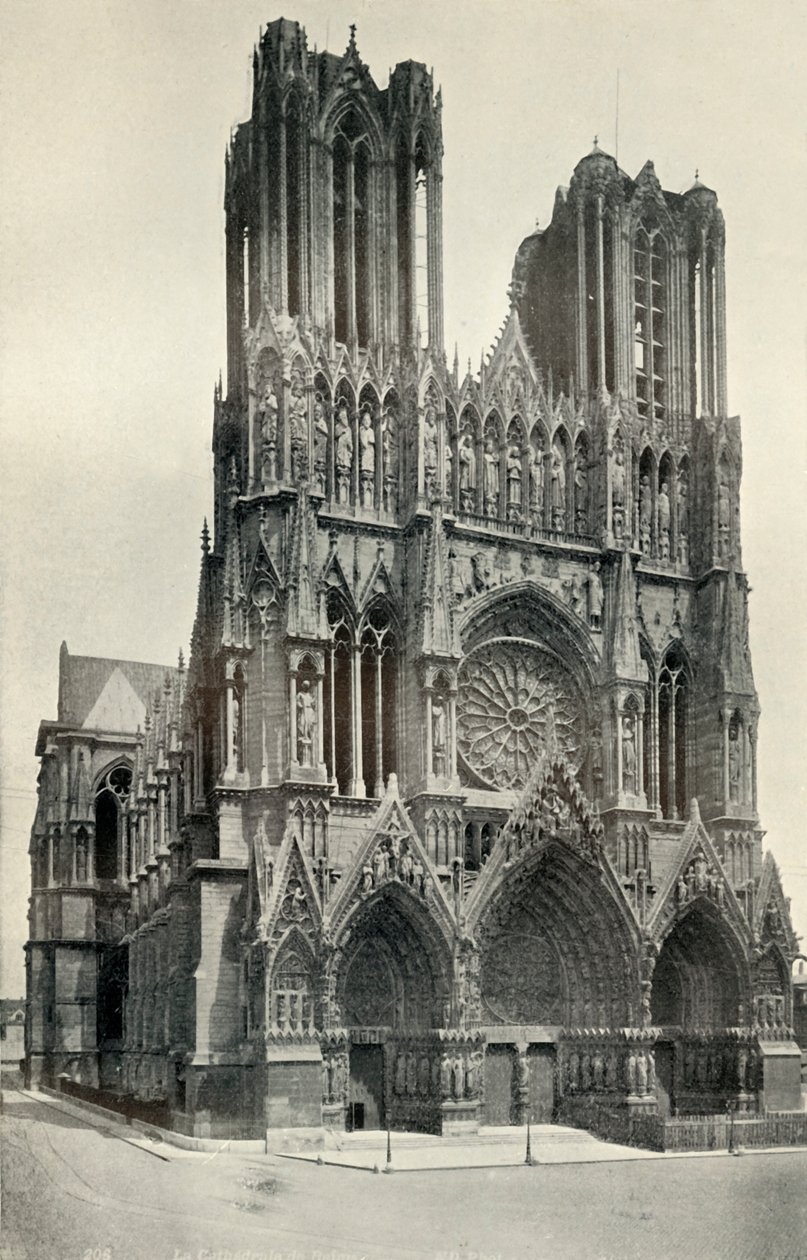 A Great Gothic Building: The Cathedral at Rheims by Neurdein