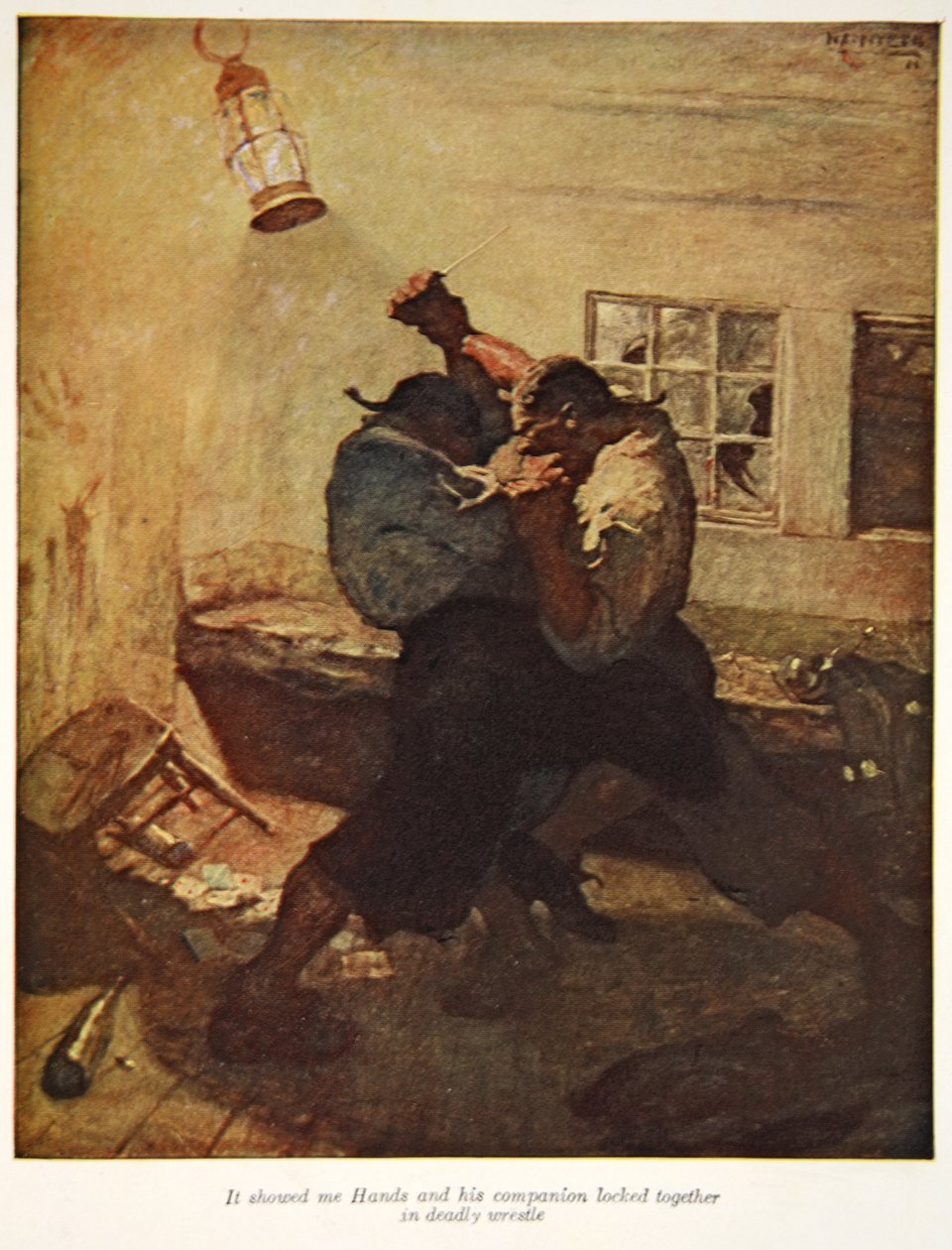 It showed me Hands and his companion, locked together in deadly wrestle, an illustration from 