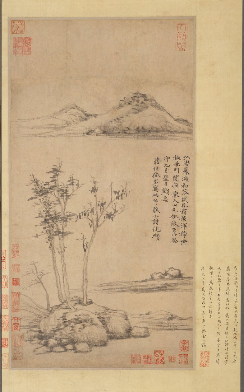 Wind among the Trees on the Riverbank by Ni Zan