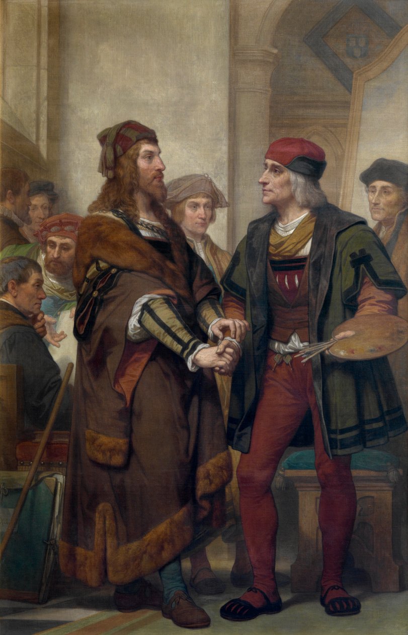 Albrecht Dürer visiting Quinten Massijs by Nicaise de Keyser