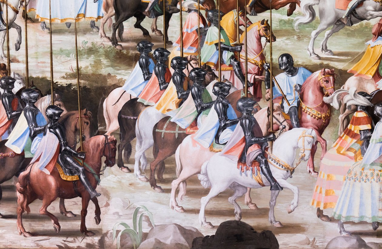 (Detail) Fresco in the Hall of Battles of the 1431 Battle of La Higueruela by Niccolo Granello