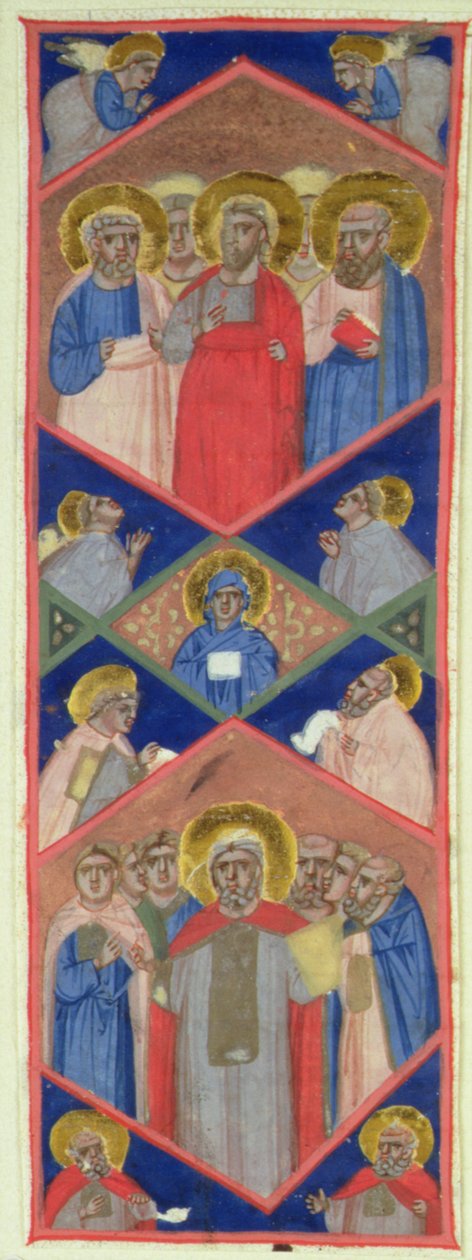Eight Saints, Including St. Peter, St. Andrew, St. Stephen, St. Lawrence, a Pope Saint, St. Anthony Abbot and Four Other Saints by Niccolo di Giacomo