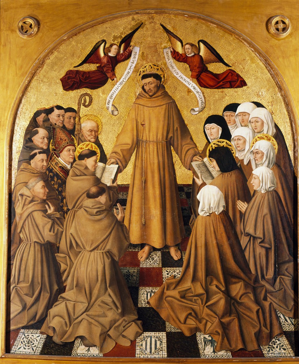 Altar Panel, St. Francis Consigns Rule to His Followers (Minor Friars and the Poor Clares) by Niccolo Antonio Colantonio