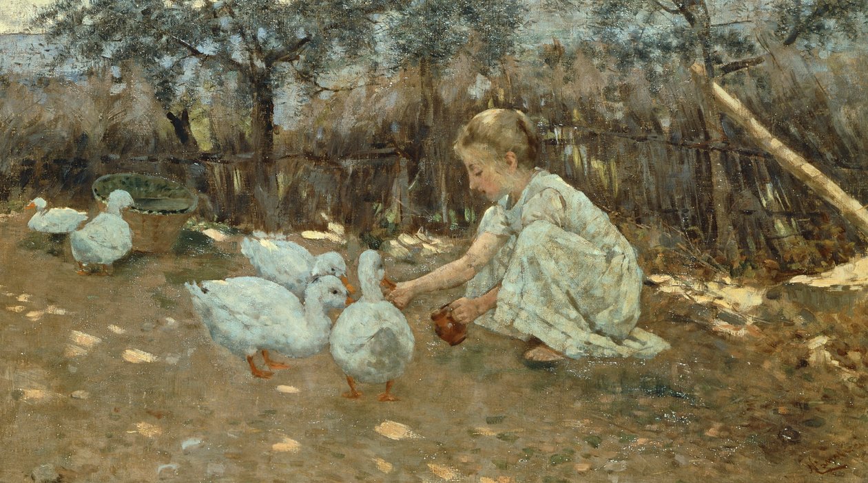 The little goose herd by Niccolo Cannicci