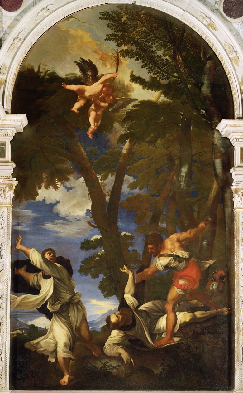 St. Peter Martyr Stabbed by Hired Assassins by Niccolo Cassana