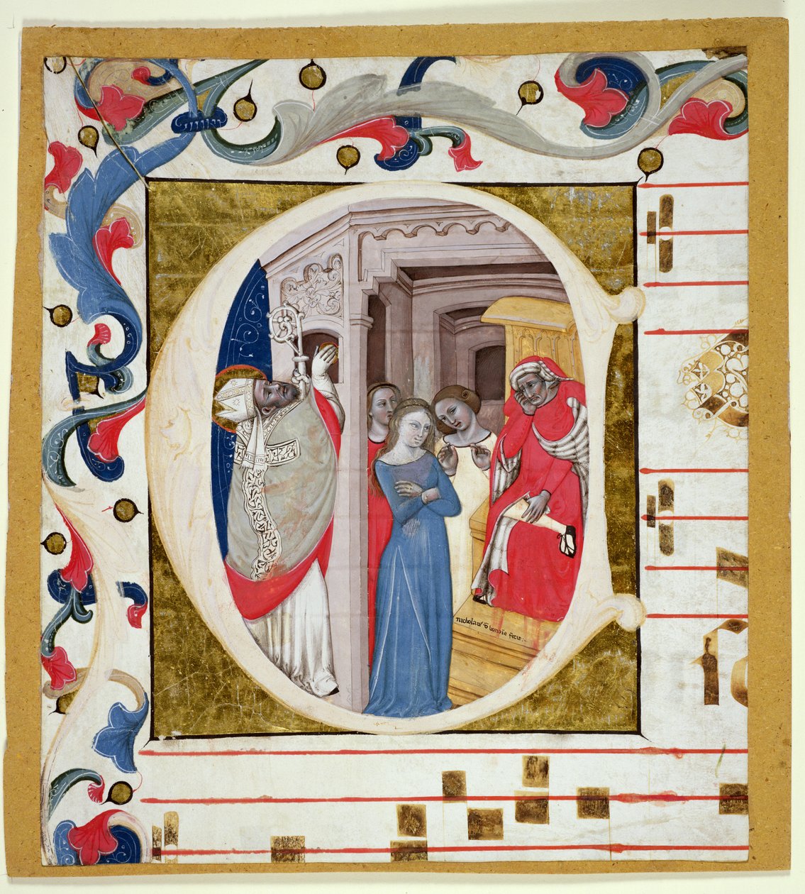 Ms. 278A: Historiated initial cut from an antiphoner by Niccolo di Giacomo