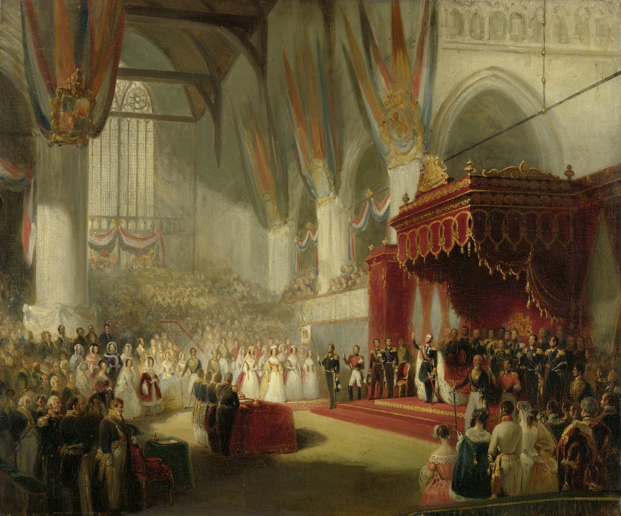 The Inauguration of King William II in the Nieuwe Kerk in Amsterdam on 28 November 1840 by Nicholas Pieneman