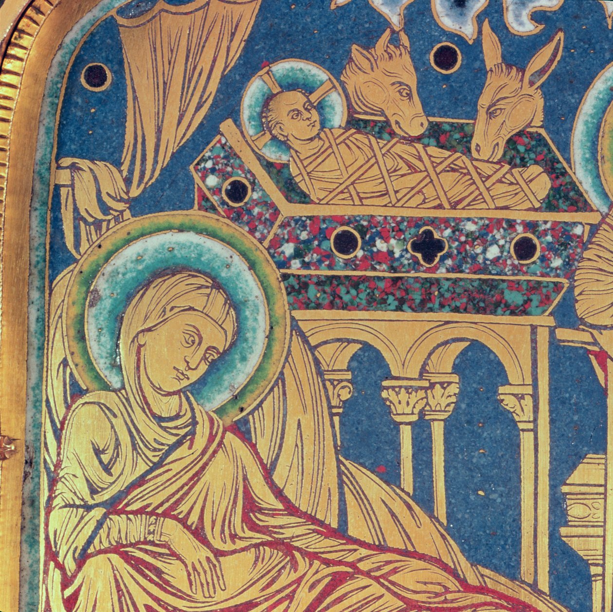 The Nativity, panel from the Verduner Altar, 1181 by Nicholas of Verdun