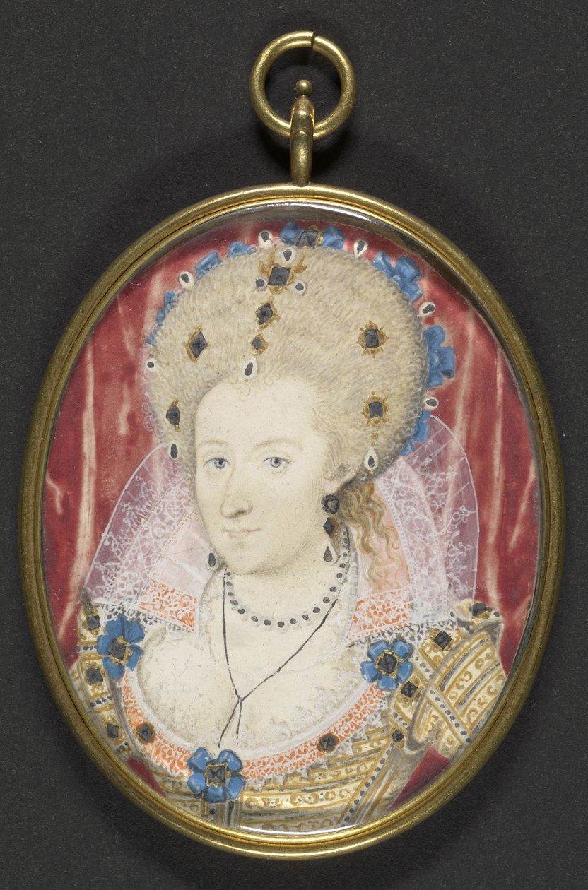 Anne of Denmark by Nicholas (studio of) Hilliard