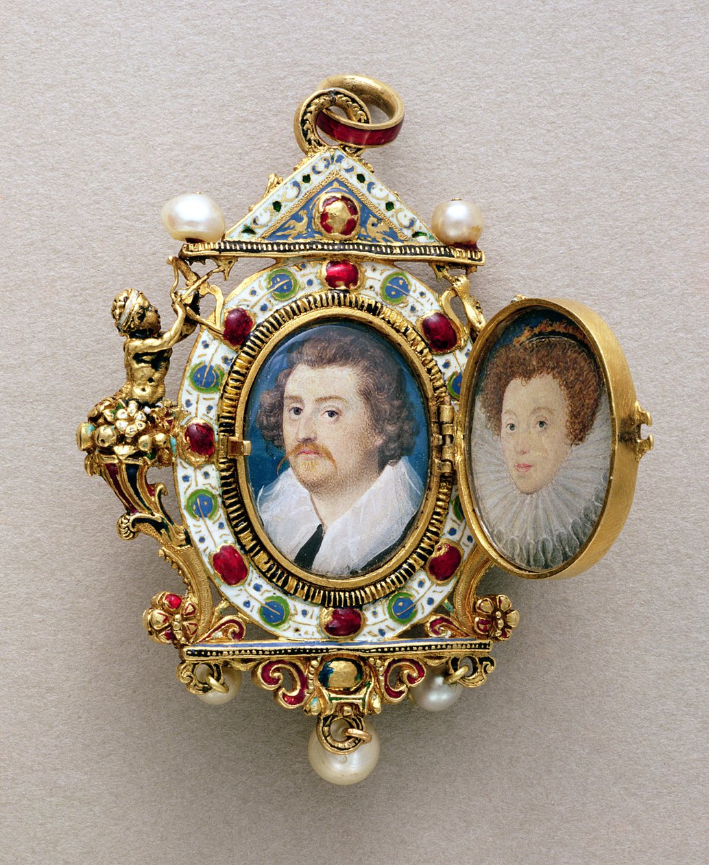 Portraits of unknown man and woman by Nicholas Hilliard