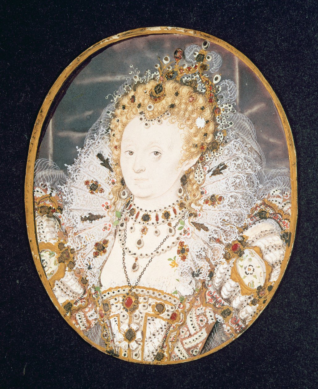 Queen Elizabeth I, c.1595-1600 (wc on vellum)