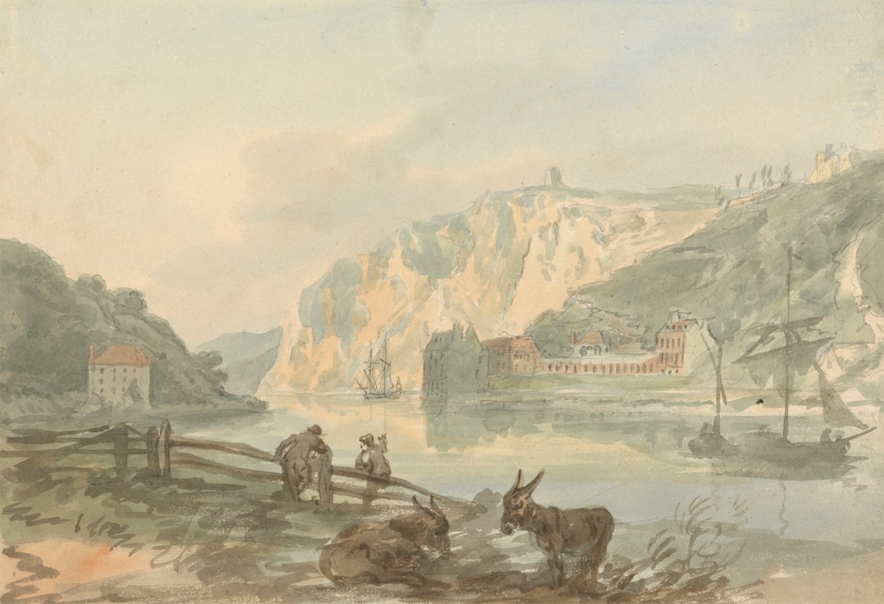 Hotwells from Rownham Ferry by Nicholas Pocock