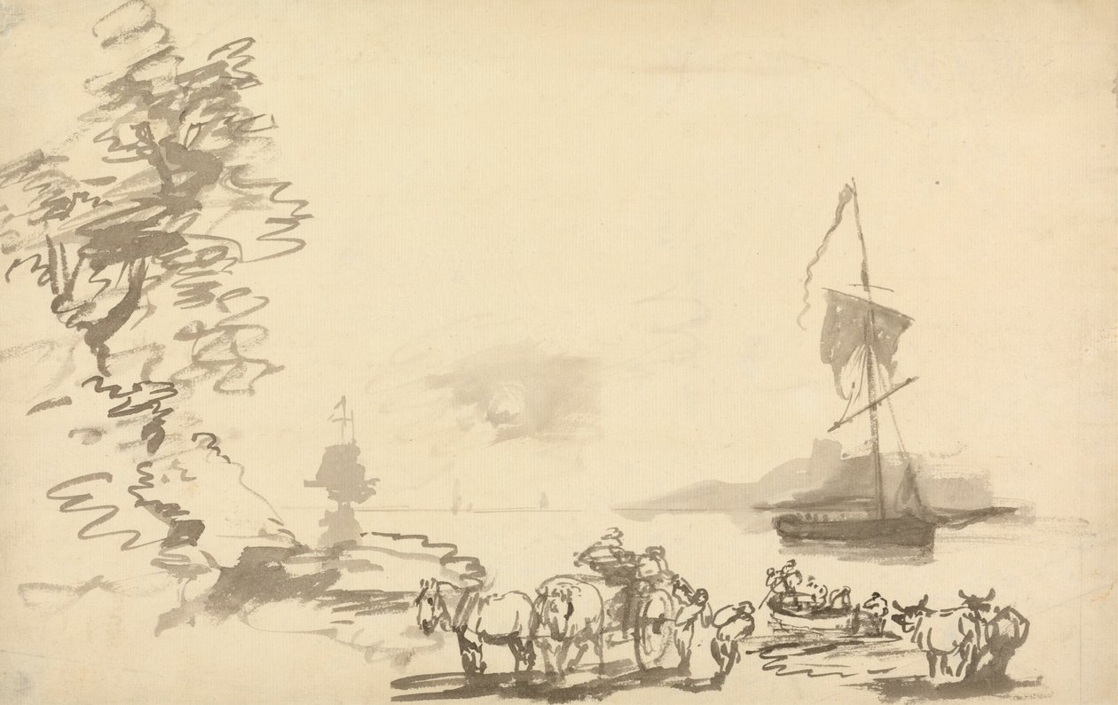 Shore Study by Nicholas Pocock