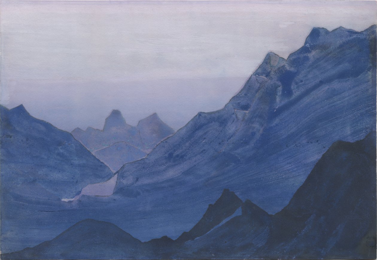 Himalayas, album leaf, 1934 by Nicholas Roerich