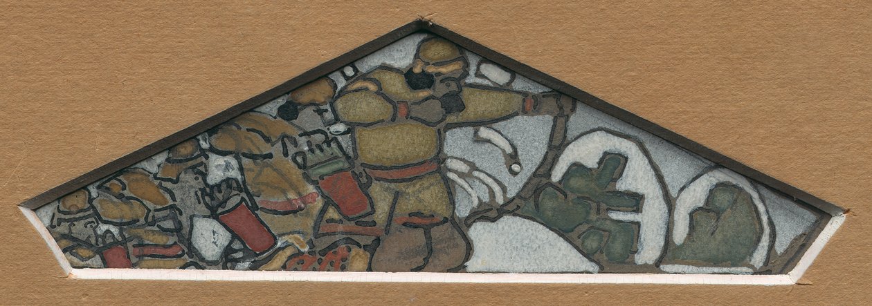 Sketch for the Leftmost Triangular Decoration of the Majolica Frieze 