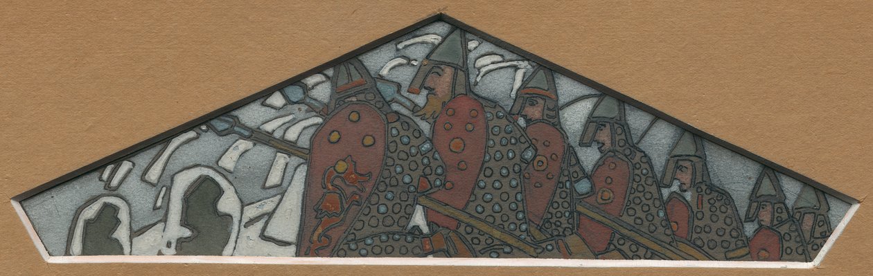 Sketch for the Rightmost Triangular Decoration of the Majolica Frieze 