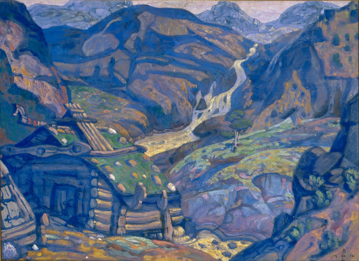 Stage Design for the Theatre Play Peer Gynt by H. Ibsen by Nikolai Konstantinowitsch Roerich