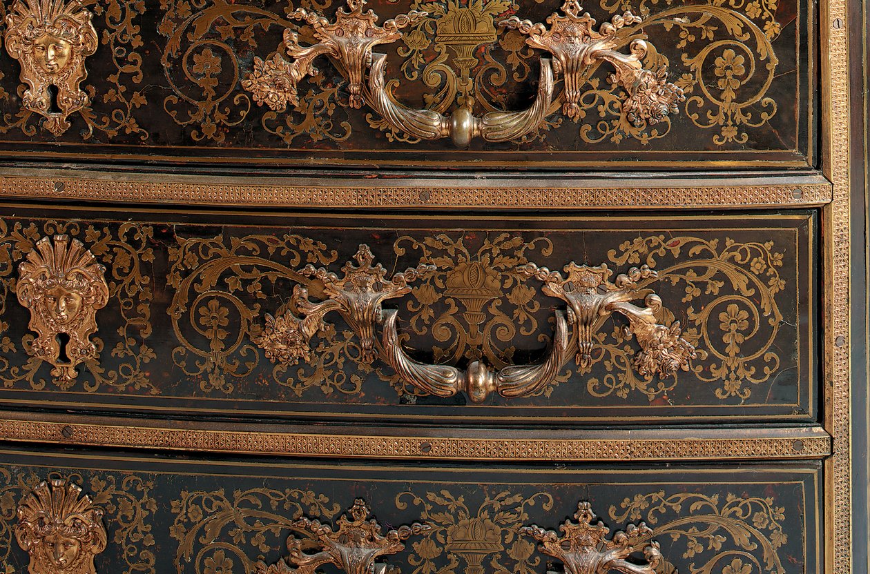 Detail of a Louis XIV commode by Nicholas Sageot