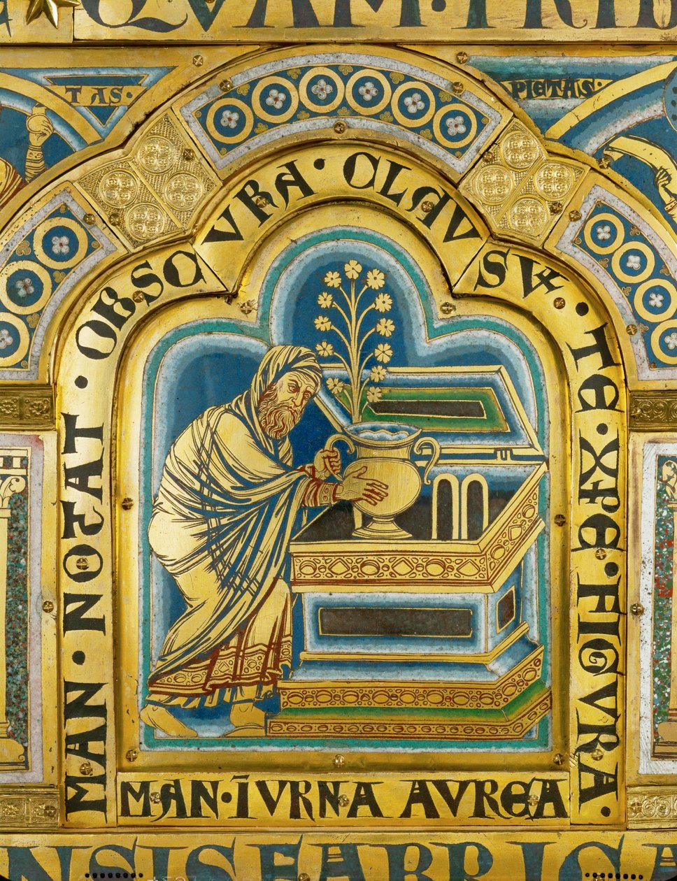 Aaron Puts a Golden Jar with Manna into the Ark of the Covenant by Nicholas of Verdun