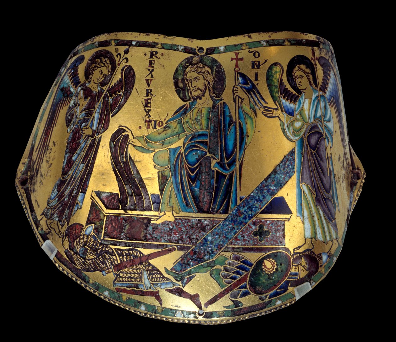 Armilla: The Resurrection. Meuse Copper and Enamel Ceremonial Bracelet. Workshop of Nicolas Verdun by Nicholas of Verdun