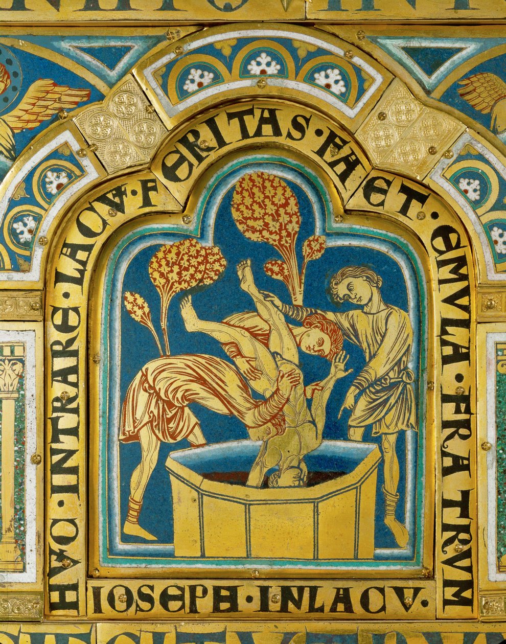 Joseph is thrown into the well by his brothers by Nicholas of Verdun