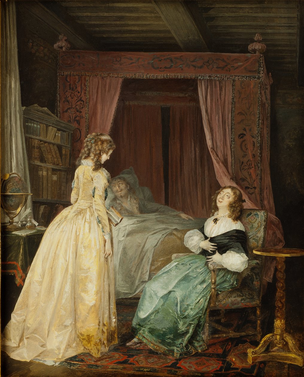 Queen Kristina of Sweden Visiting Professor Saumaise, 1794 by Niclas II Lafrensen