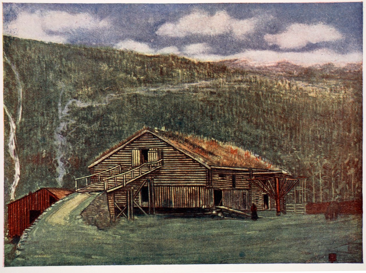 Farm-House and Mill at Gjoba, 1905 by Nico Jungman