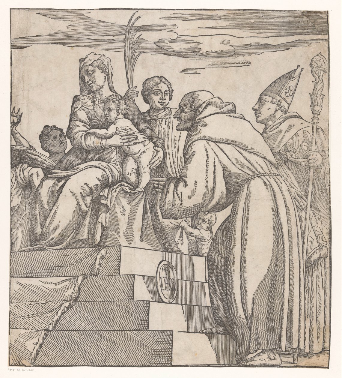 Doge Francesco Donato Kneeling Before Mary and Christ (Right Half) by Nicolò Boldrini (attributed to)
