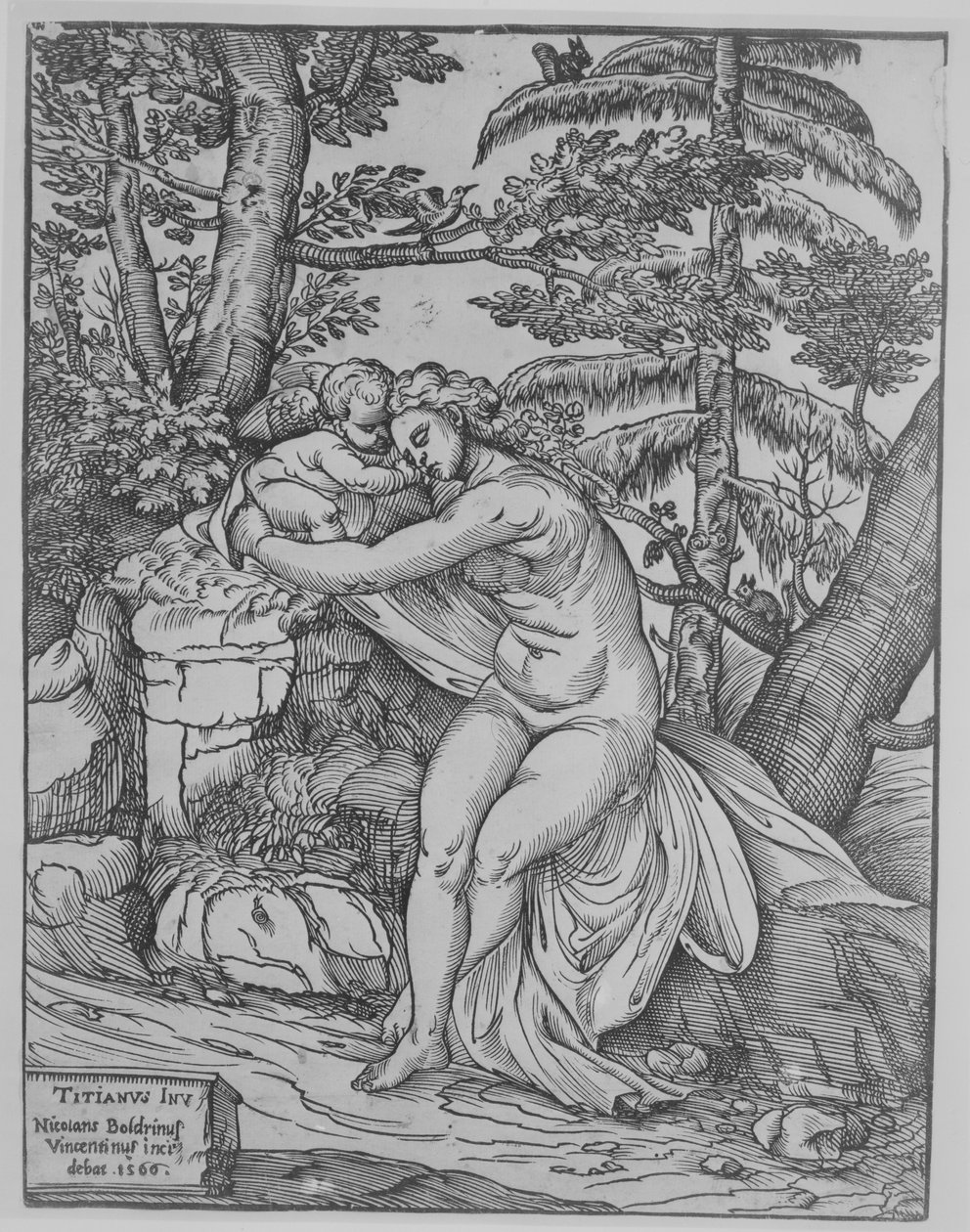 Venus and Cupid by Nicolò Boldrini