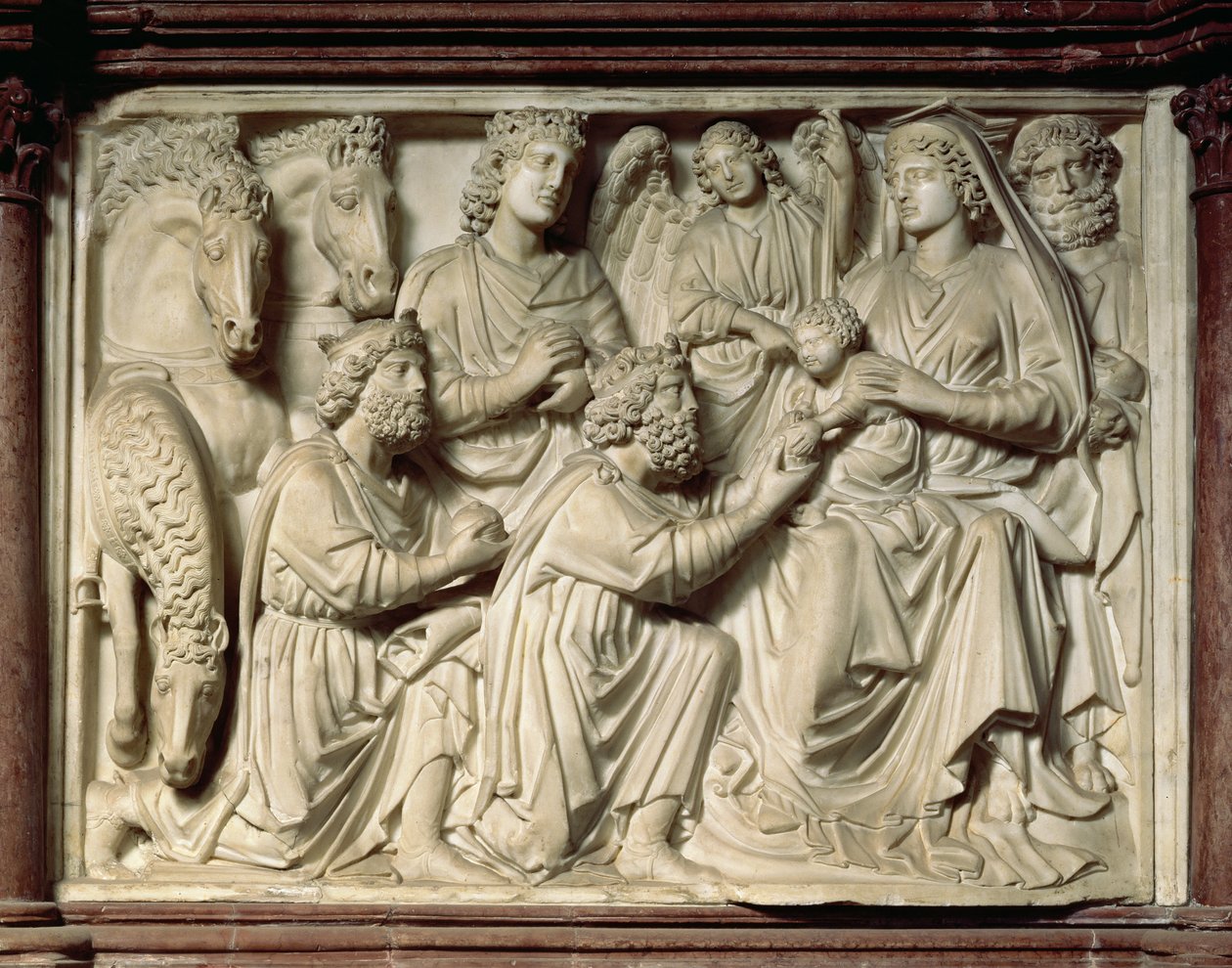 Relief Depicting the Adoration of the Magi from the Pulpit by Nicola Pisano