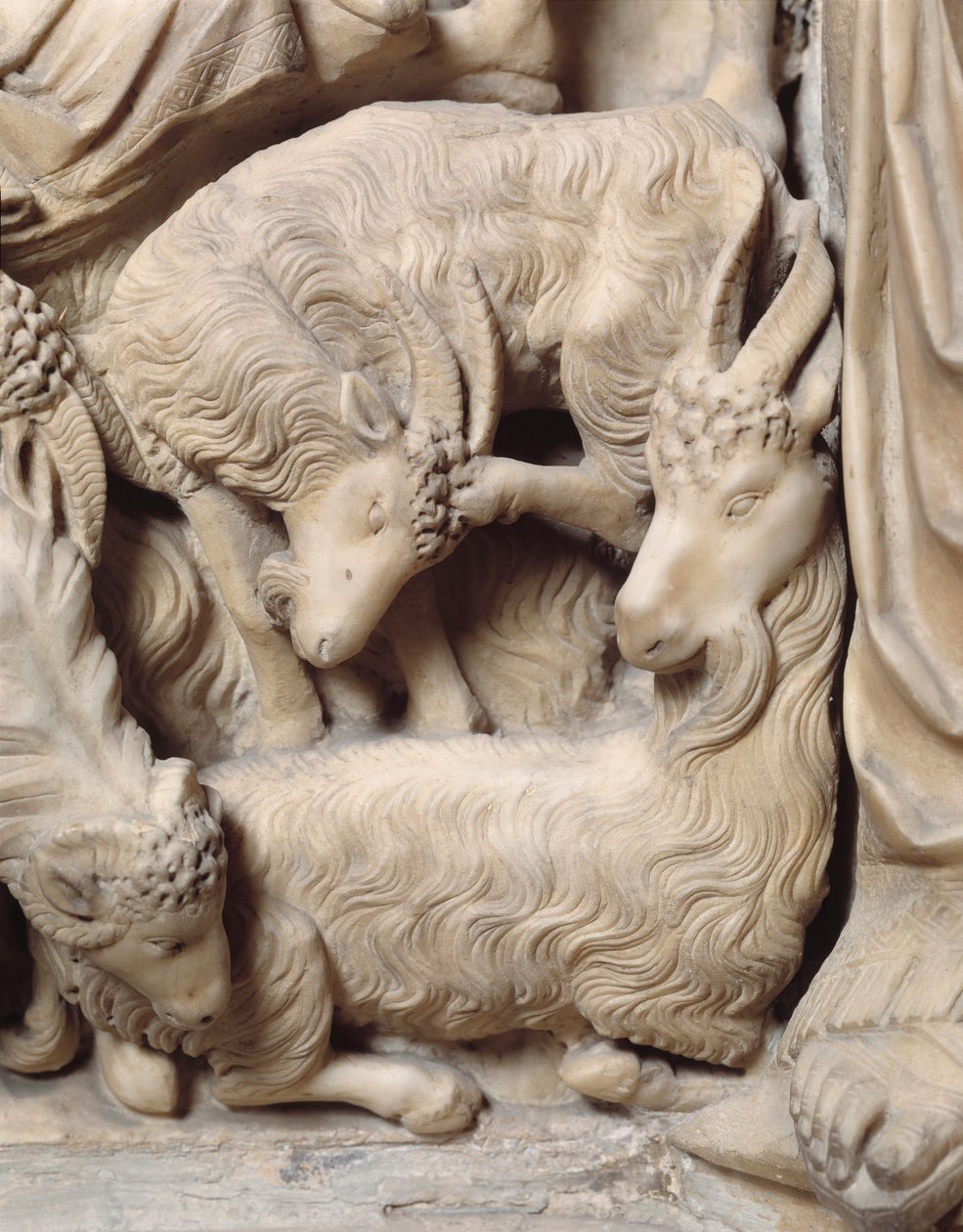 The Nativity of Christ (detail) by Nicola Pisano