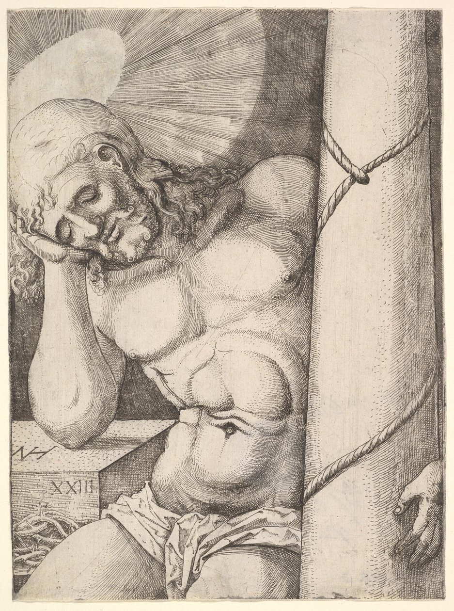 The Man of Sorrows at the Column by Nicolaas Hogenberg