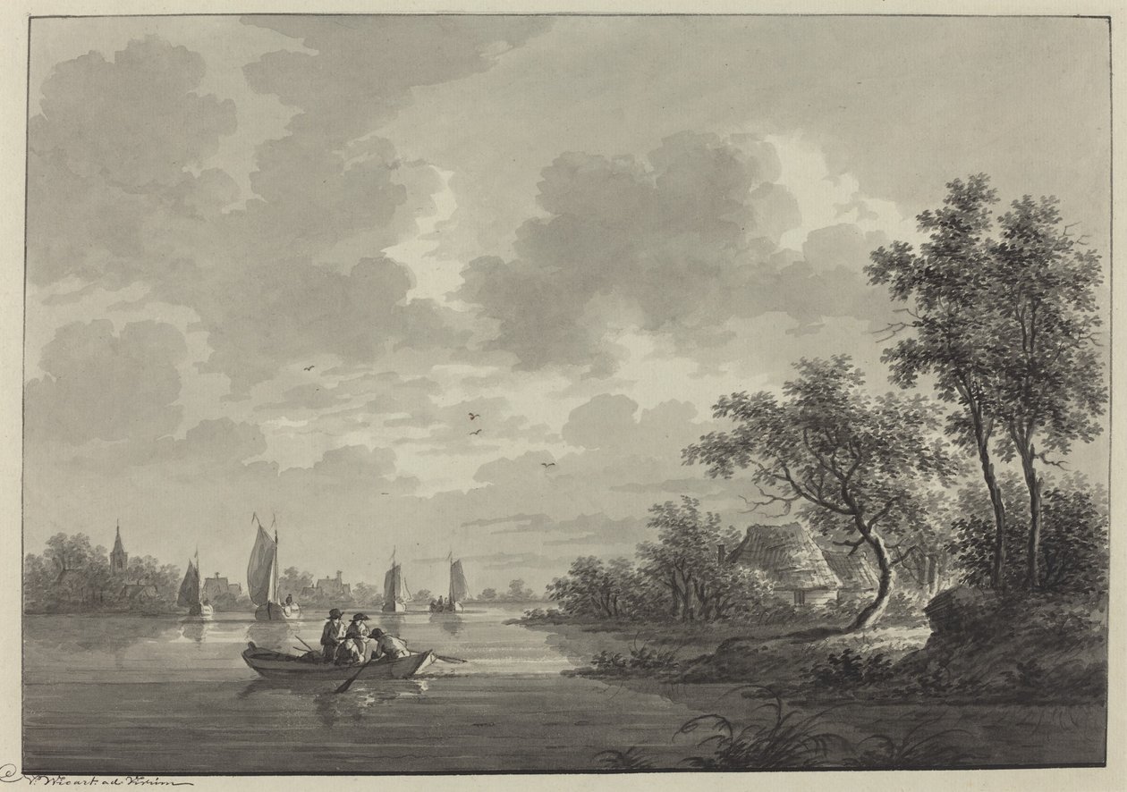 Ameide on the River Lek by Nicolaas Wicart