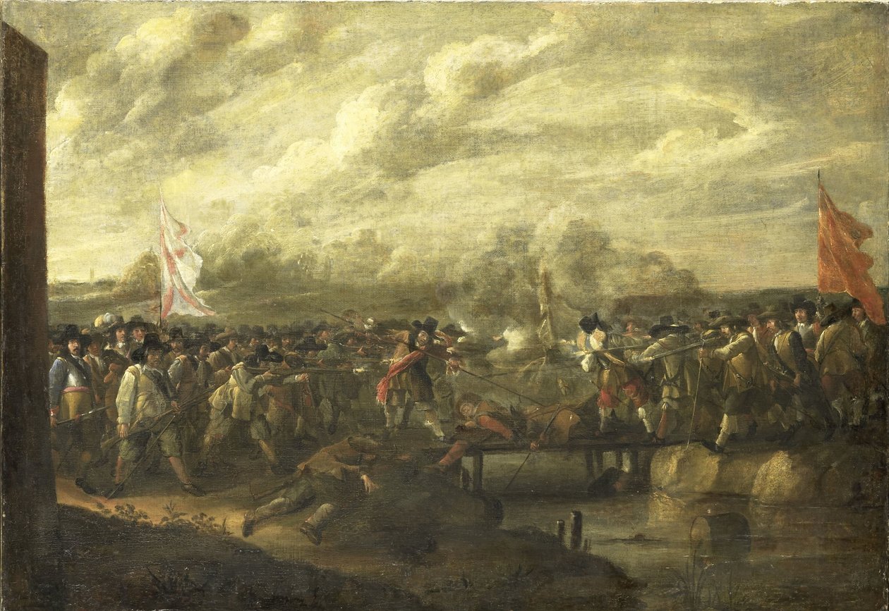Infantry Skirmish in the Eighty Years War by Nicolaas van Eyck (II) (attributed to)