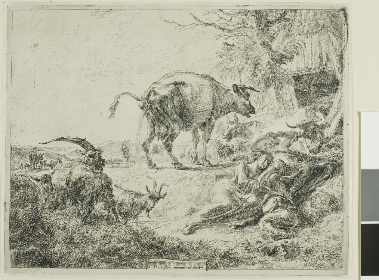 Cow Relieving Itself by Nicolaes Berchem